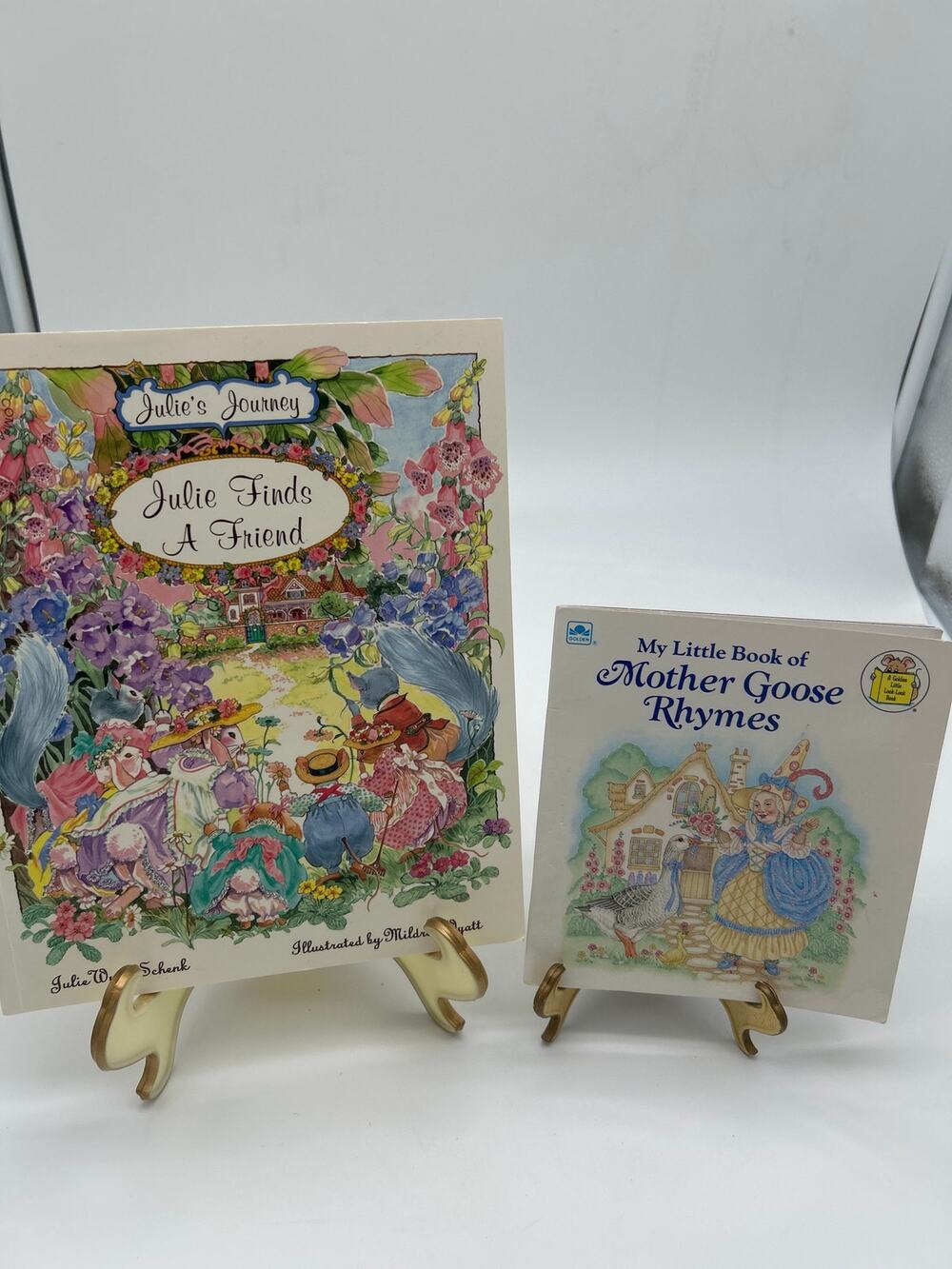 Lot of 2 Vintage Children’s Books Julie Finds a Friend & Mother Goose Rhymes
